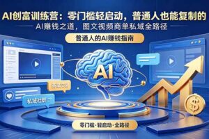 (18911期)AI创富训练营:零门槛轻启动,普通人也能复制的AI赚钱之道,图文视频商单私域全路径-麦资源网