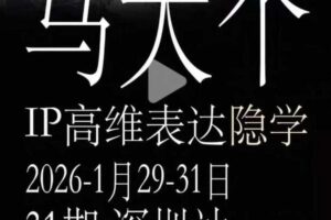 马大个《IP高维表达》全套12800线下大课笔记，手把手教你打造个人IP-麦资源网