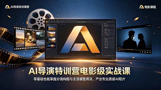 图片[1]-（18804期）AI导演特训营电影级实战课，零基础也能掌握分镜构图与主流模型用法，产出专业质感AI短片