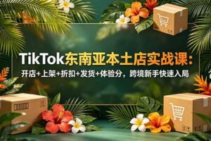 (18984期)TikTok东南亚本土店实战课:开店+上架+折扣+发货+体验分,跨境新手快速入局-麦资源网