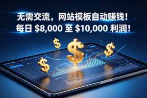 （18854期）无需交流，网站模板自动赚钱！每日 $8,000 至 $10,000 利润！【原创双语字幕】-麦资源网