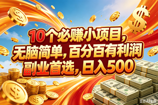 图片[1]-（18918期）10个必赚的小项目，百分百赚元子，无脑简单，副业首选，日入500+