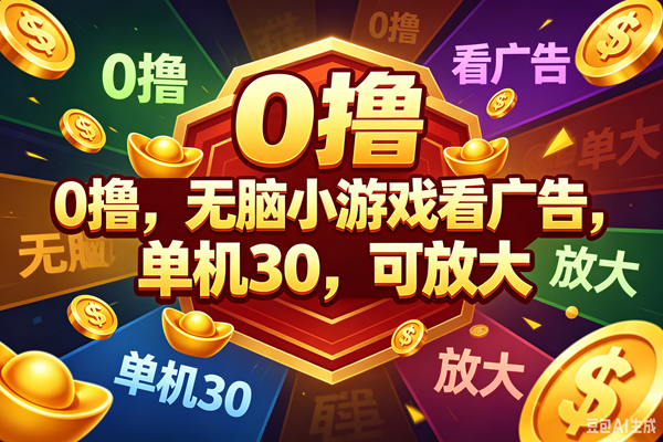 图片[1]-（18758期）0撸，腾讯出品，无脑小游戏看广告，单机30，可放大