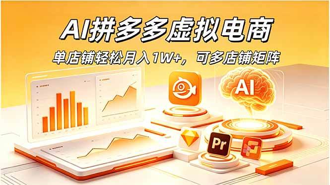 图片[1]-（18987期）AI拼多多虚拟电商，单店铺轻松月入1W+，可多店铺矩阵
