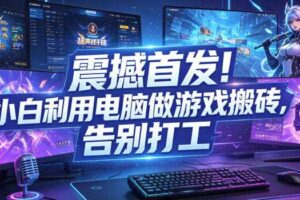 震撼首发！小白利用电脑做游戏搬砖，告别打工【揭秘】-麦资源网