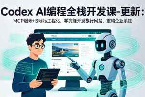 （18858期）Codex AI编程全栈开发课-更新：MCP服务+Skills工程化，学完能开发旅行网站、重构企业系统-麦资源网