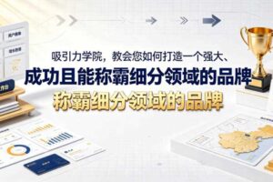 吸引力学院，教会您如何打造一个强大、成功且能称霸细分领域的品牌！【原创双语字幕】-麦资源网