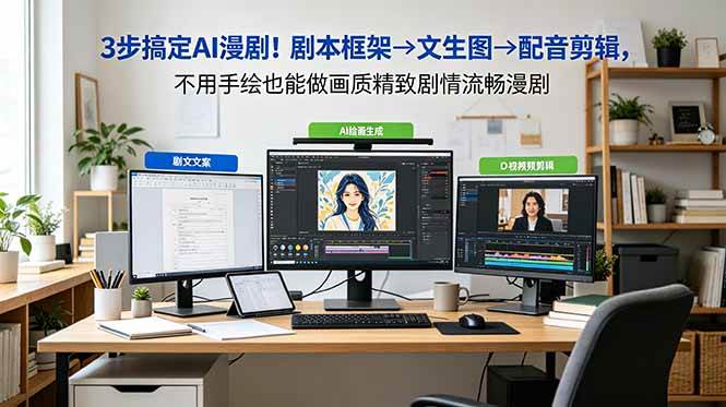 图片[1]-（18866期）3步搞定AI漫剧！剧本框架→文生图→配音剪辑，不用手绘也能做画质精致剧情流畅漫剧