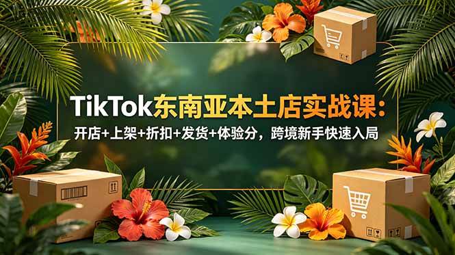 图片[1]-（18984期）TikTok东南亚本土店实战课：开店+上架+折扣+发货+体验分，跨境新手快速入局