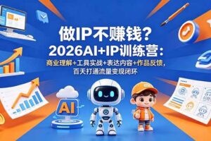 （18839期）做IP不赚钱？2026AI+IP训练营：商业理解+工具实战+表达内容+作品反馈，百天打通流量变现闭环-麦资源网