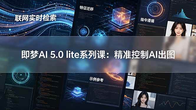 图片[1]-（18962期）即梦AI 5.0 lite实战课：联网实时检索+特征迁移+指令遵循+示例参考，精准控制AI出图