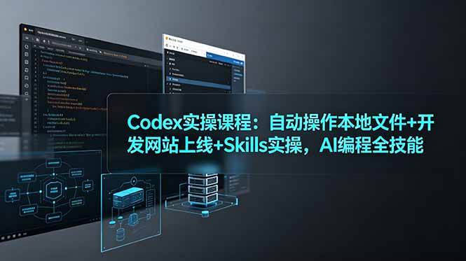 图片[1]-（19009期）Codex实操课程：自动操作本地文件+开发网站上线+Skills实操，AI编程全技能