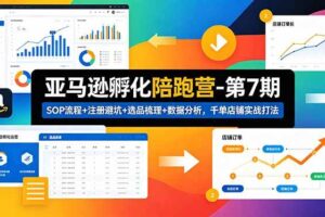 (18752期)亚马逊孵化陪跑营-第7期:SOP流程+注册避坑+选品梳理+数据分析,千单店铺实战打法-麦资源网