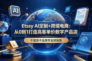 （18974期）Etsy AI定制+跨境电商：从0到1打造高客单价数字产品店，不囤货不压库存全球销售-麦资源网