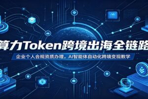 算力Token跨境出海全链路：企业个人合规资质办理，AI智能体自动化跨境变现教学-麦资源网