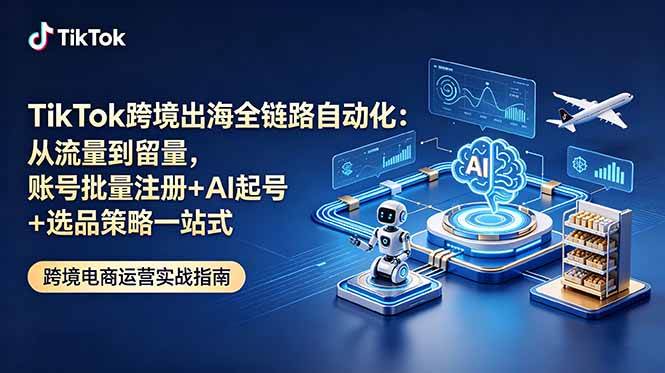图片[1]-（18907期）TikTok跨境出海全链路自动化：从流量到留量，账号批量注册+AI起号+选品策略一站式