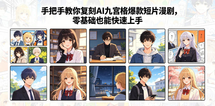 手把手教你复刻AI九宫格*短片漫剧，零基础也能快速上手