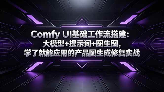 图片[1]-（18722期）Comfy UI基础工作流搭建：大模型+提示词+图生图，学了就能应用的产品图生成修复实战