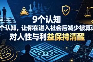 付费文章：9个认知，让你在进入社会后减少被算计，对人性与利益保持清醒-麦资源网
