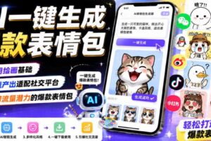 AI一键生成爆款表情包，不用绘画基础，快速产出适配社交平台，自带流量潜力的爆款表情包-麦资源网