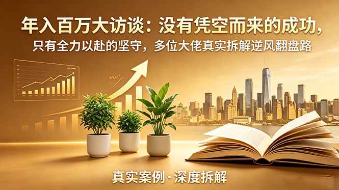 图片[1]-（18891期）年入百万大访谈-更新：没有凭空而来的成功，只有全力以赴的坚守，多位大佬真实拆解逆风翻盘路