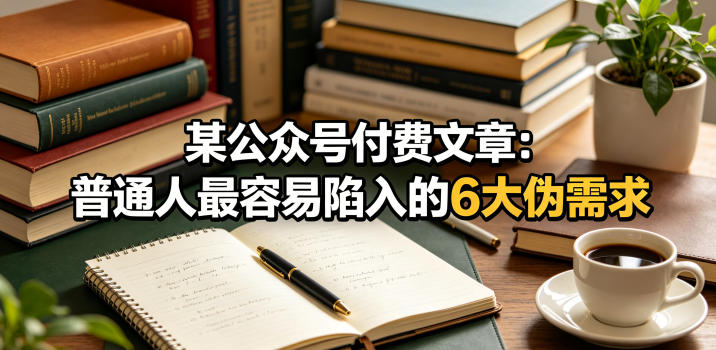某公众号付费文章：普通人*陷入的6大伪需求