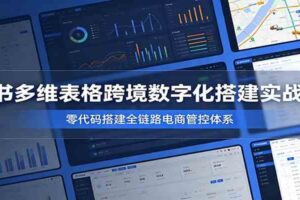 飞书多维表格跨境数字化搭建实战课，零代码搭建全链路电商管控体系-麦资源网