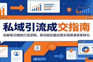 私域引流成交指南：拆解笔记爆款打造逻辑，联动朋友圈运营实现精准获客转化-麦资源网