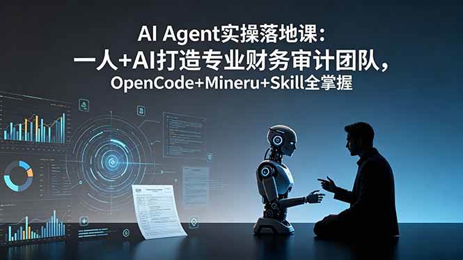 图片[1]-（19037期）AI Agent实操落地课：一人+AI打造专业财务审计团队，OpenCode+Mineru+Skill全掌握