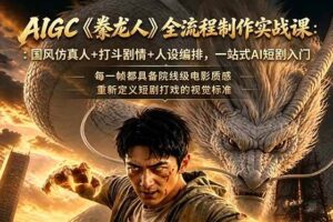 （18849期）AIGC《豢龙人》全流程制作实战课：国风仿真人+打斗剧情+人设编排，一站式AI短剧入门-麦资源网