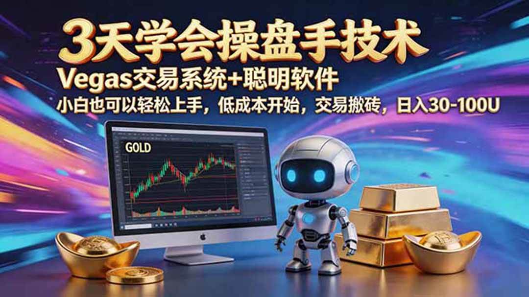 图片[1]-（19005期）三天学会操盘手技术，vegas技术+聪明软件，小白也可以轻松上手，日入500+