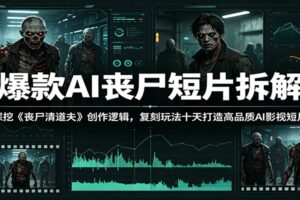 爆款AI丧尸短片拆解：深挖《丧尸清道夫》创作逻辑，复刻玩法快速打造高品质AI影视短片-麦资源网