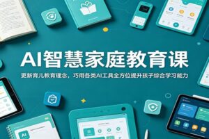 AI智慧家庭教育课:更新育儿教育理念,巧用各类AI工具全方位提升孩子综合学习能力-麦资源网