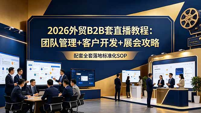 图片[1]-（18994期）2026外贸B2B套直播教程：团队管理+客户开发+展会攻略，配套全套落地标准化SOP