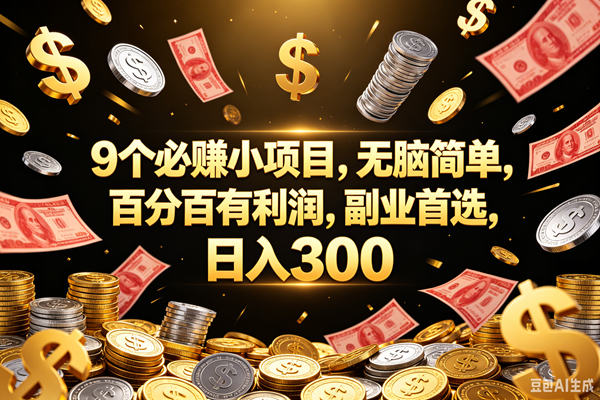 图片[1]-（18881期）9个必赚的小项目，百分百赚元子，无脑简单，副业首选，日入300+