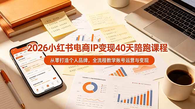 图片[1]-（19103期）2026小红书电商IP变现40天陪跑课程-11期，从零打造个人品牌，全流程教学账号运营与变现