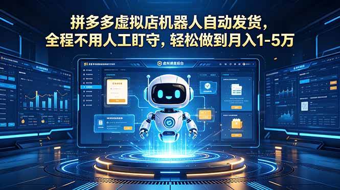 图片[1]-（18779期）拼多多虚拟店机器人自动发货，全程不用人工盯守，轻松做到月入 1-5 万