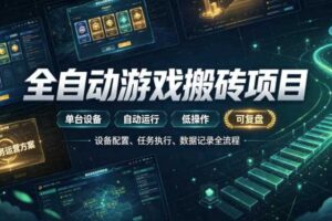 实现全自动游戏搬砖躺賺，每日稳定收益千元，近几年最稳，一台设备就能做！【揭秘】-麦资源网