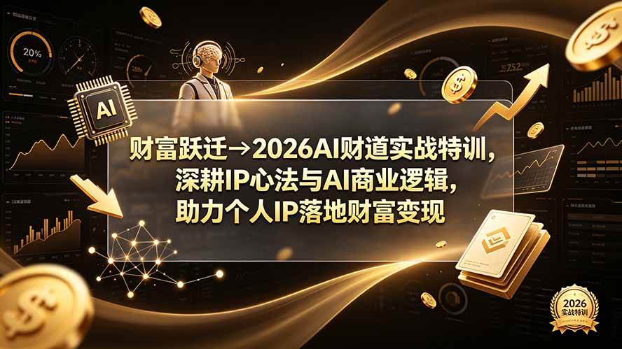 图片[1]-（19547期）财富跃迁→2026AI财道实战特训，深耕IP心法与AI商业逻辑，助力个人IP落地财富变现