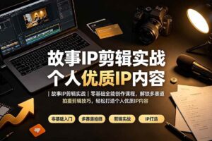 （19550期）故事IP剪辑实战｜零基础全能创作课程，解锁多赛道拍摄剪辑技巧，轻松打造个人优质IP内容-麦资源网