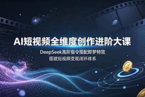 （19153期）AI短视频全维度创作进阶大课，DeepSeek高阶指令搭配即梦特效，搭建短视频变现闭环体系-麦资源网