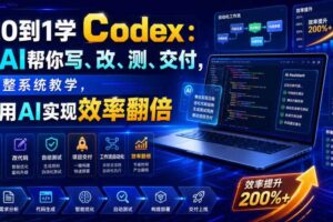 从0到1学Codex:让AI帮你写、改、测、交付,完整系统教学,利用AI实现效率翻倍-麦资源网