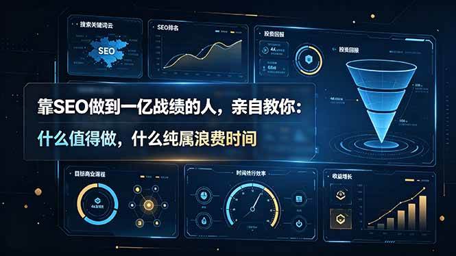 图片[1]-（19197期）靠SEO做到一亿战绩的人，亲自教你：什么值得做，什么纯属浪费时间【原创双语字幕】