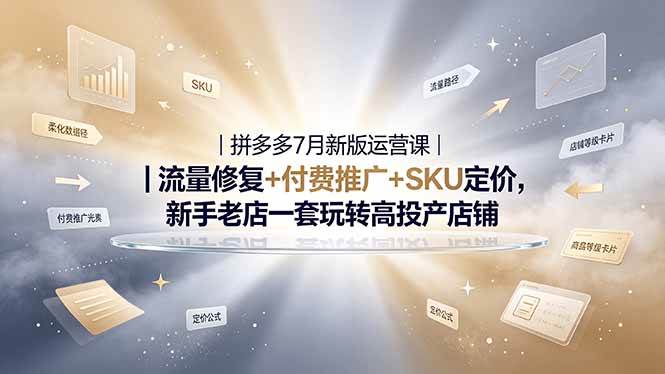 图片[1]-（19167期）2026拼多多掘金运营私教大课-7月，流量推广定价申诉全覆盖，一套打法稳定店铺长期出单