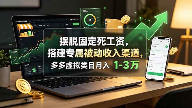 图片[1]-（19166期）摆脱固定死工资，搭建专属被动收入渠道，多多虚拟类目月入 1-3 万