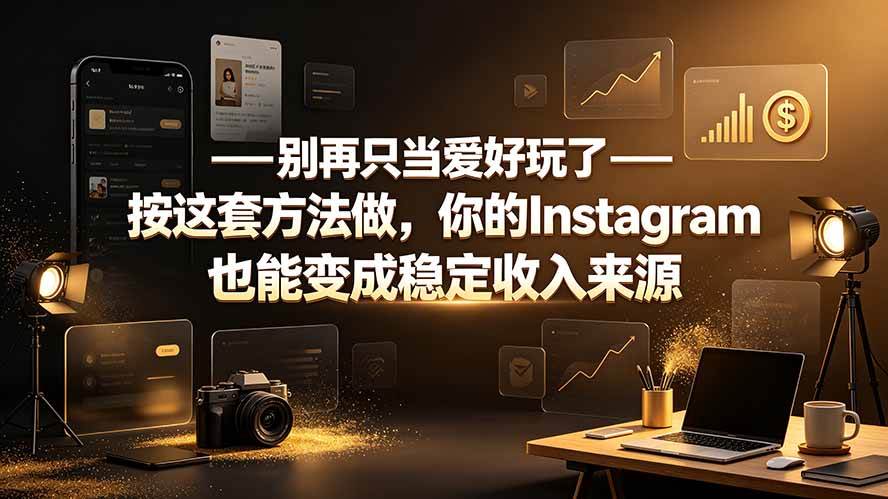图片[1]-（19591期）别再只当爱好玩了——按这套方法做，你的Instagram也能变成稳定收入来源