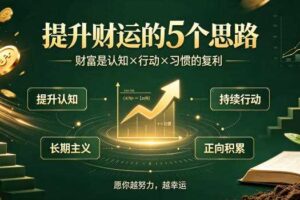 付费文章：提升财运的5个思路——财富是认知x行动x习惯的复利，愿你越努力，越幸运-麦资源网