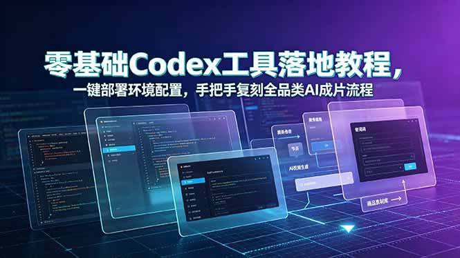 图片[1]-（19152期）零基础Codex工具落地教程，一键部署环境配置，手把手复刻全品类AI成片流程