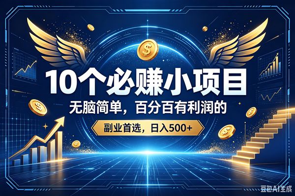 图片[1]-（19192期）15个必赚的小项目，百分百赚元子的，无脑简单，副业首选，日入500+