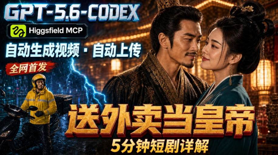 图片[1]-（19540期）GPT-5.6 Codex+Higgsfield MCP：一条指令生成5分钟短剧并自动上传YouTube（油管）
